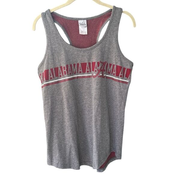 Creative Apparel Alabama Collegiate Tank Top Gray Crimson White Size Small - Picture 1 of 4
